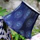 Plume Blue Ikat Bell Lampshade